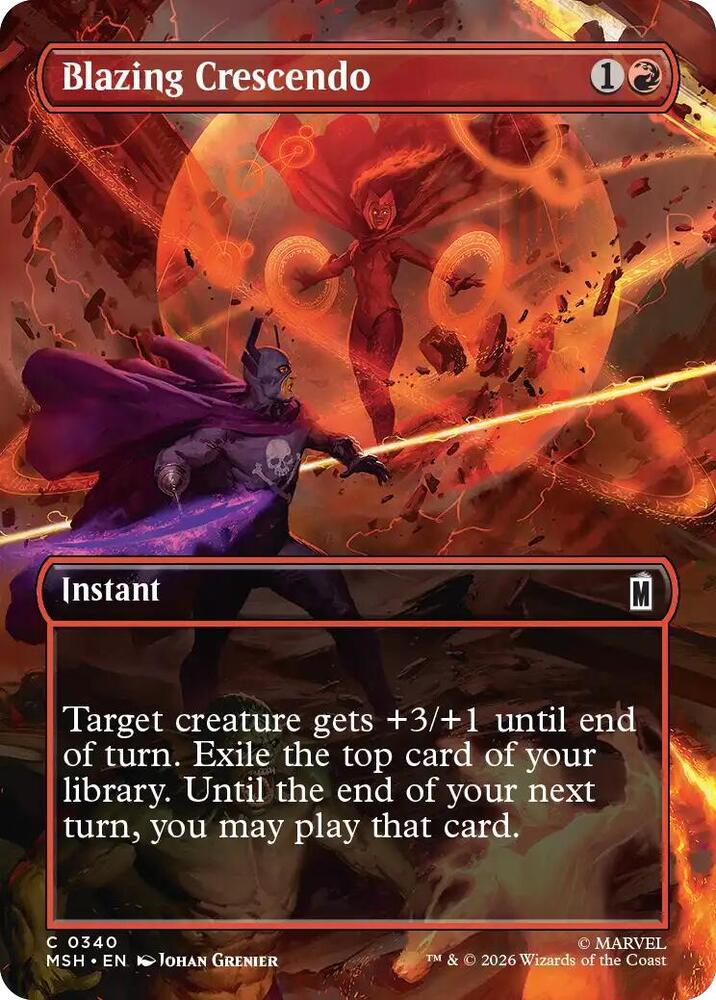 Blazing Crescendo (Borderless) 340 card from Marvel Super Heroes