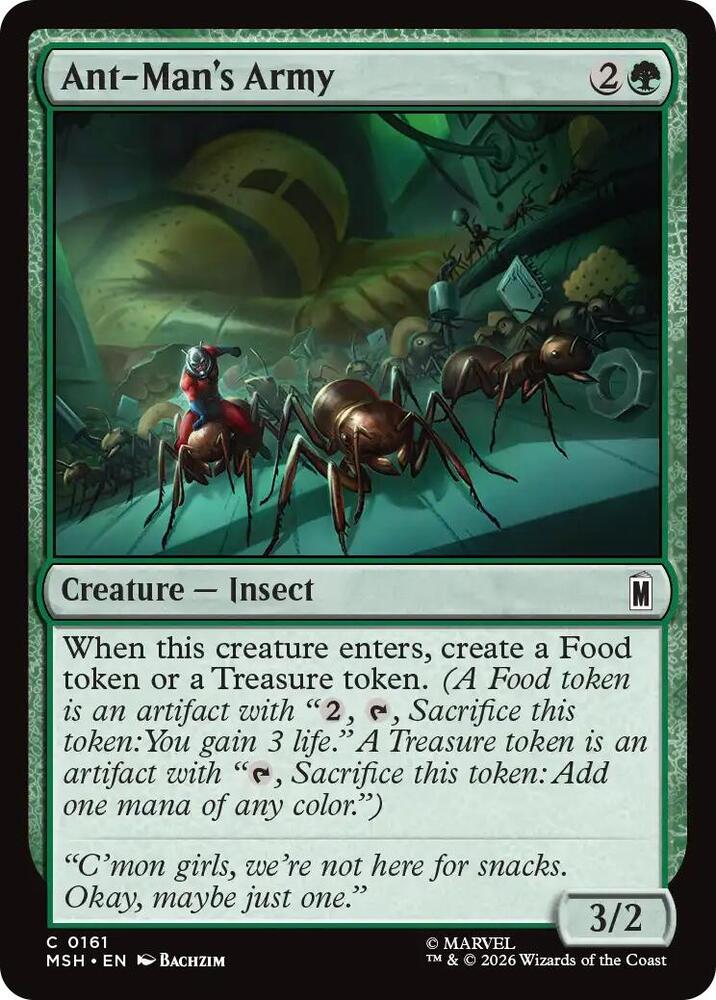 Ant-Man's Army 161 card from Marvel Super Heroes
