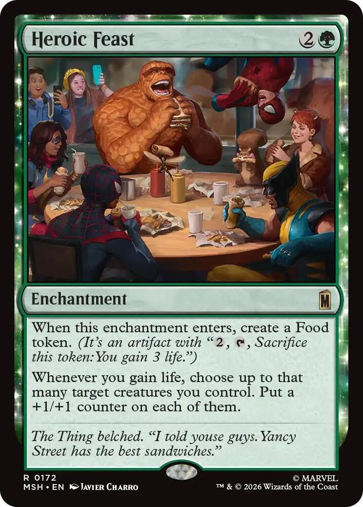 Heroic Feast 172 card from Marvel Super Heroes