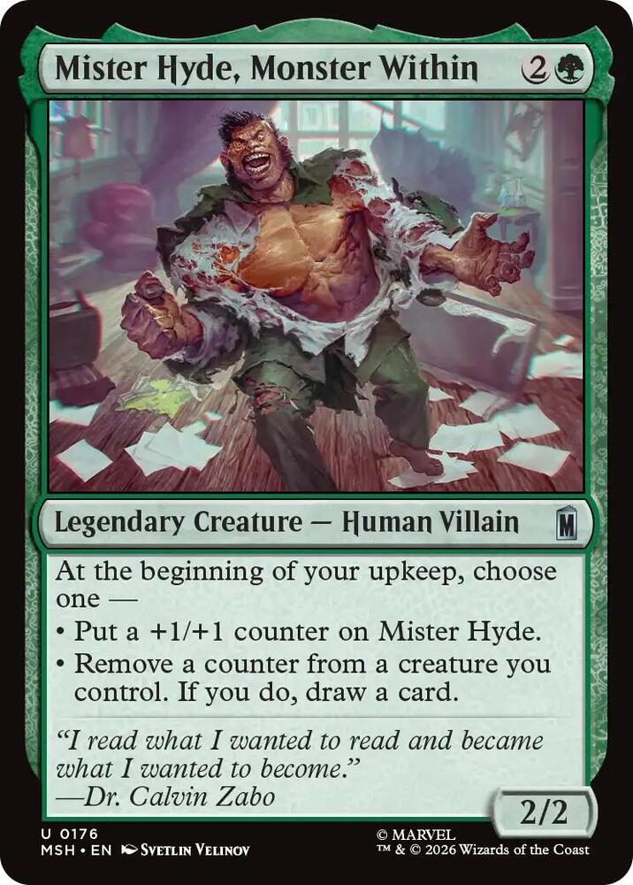Mister Hyde, Monster Within 176 card from Marvel Super Heroes