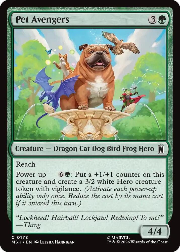 Pet Avengers 178 card from Marvel Super Heroes