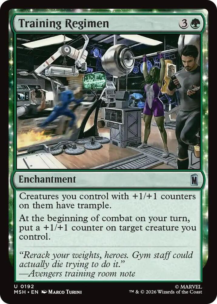 Training Regimen 192 card from Marvel Super Heroes