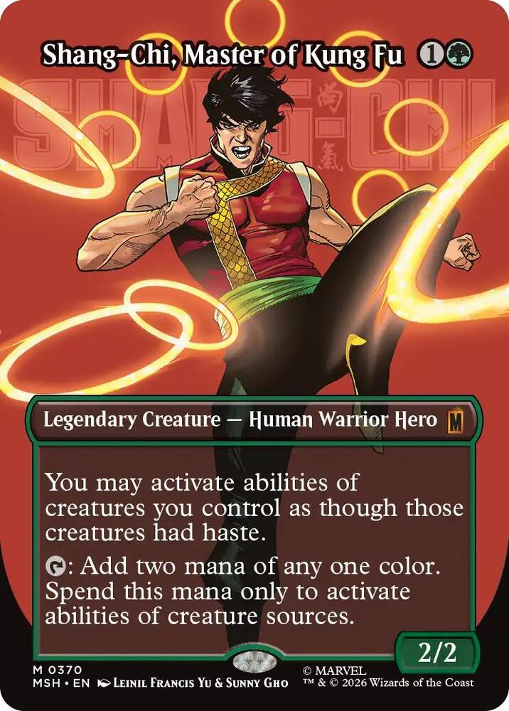 Shang-Chi, Master of Kung Fu (Borderless) 370 card from Marvel Super Heroes