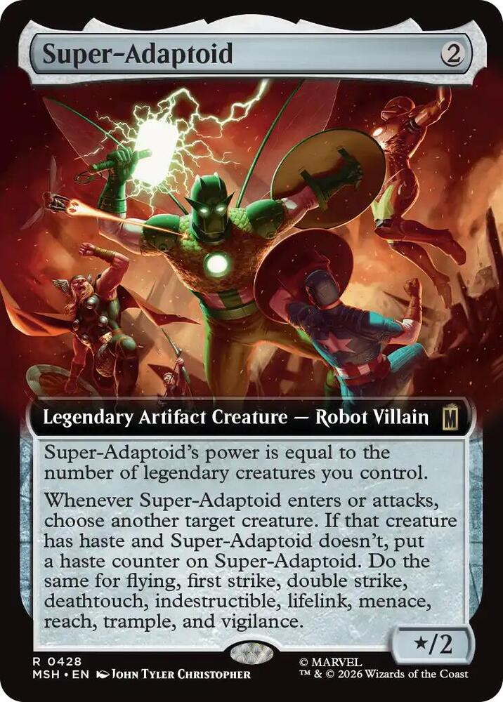 Super-Adaptoid (Extended Art) 428 card from Marvel Super Heroes