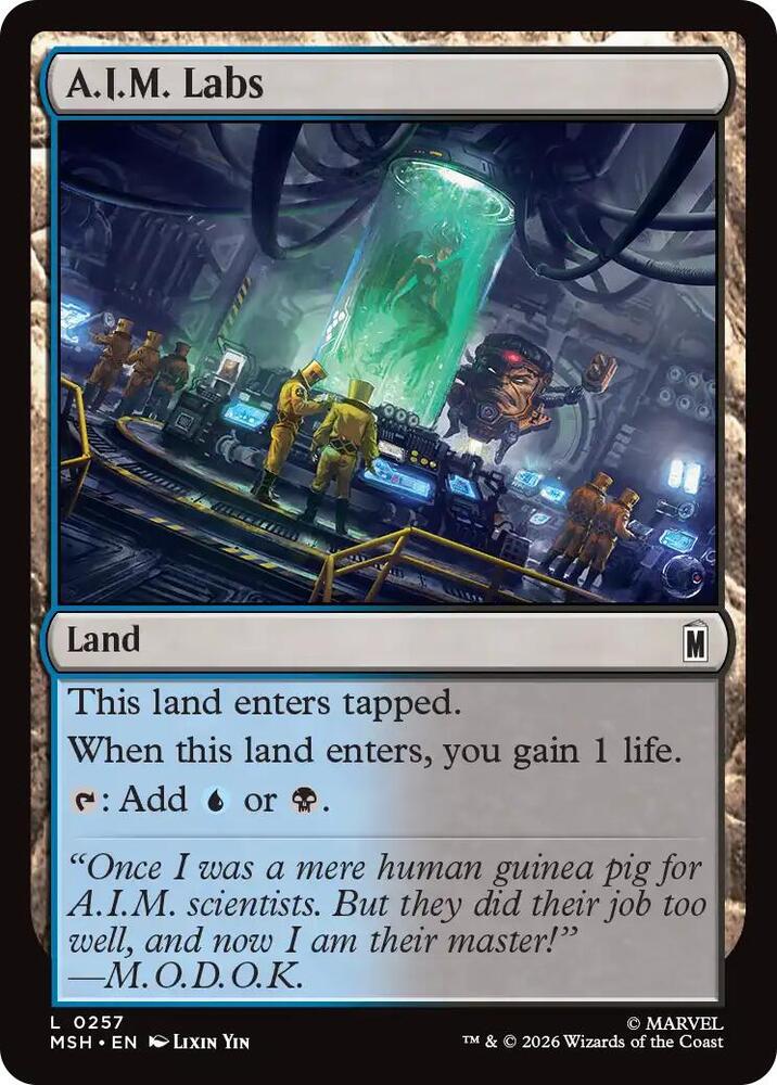 A.I.M. Labs 257 card from Marvel Super Heroes