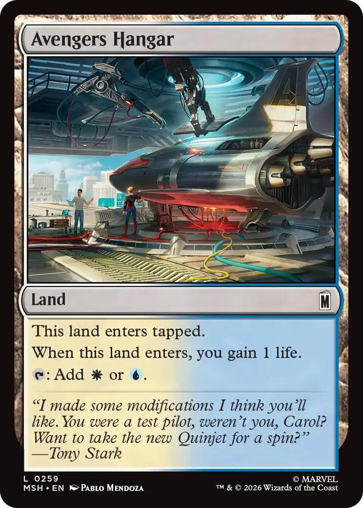 Avengers Hangar 259 card from Marvel Super Heroes