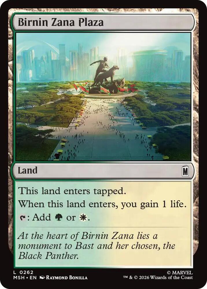 Birnin Zana Plaza 262 card from Marvel Super Heroes