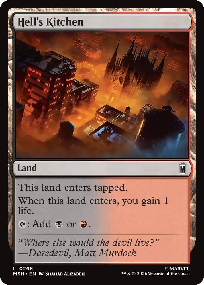 Hell's Kitchen 268 card from Marvel Super Heroes