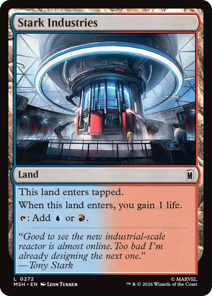 Stark Industries 272 card from Marvel Super Heroes