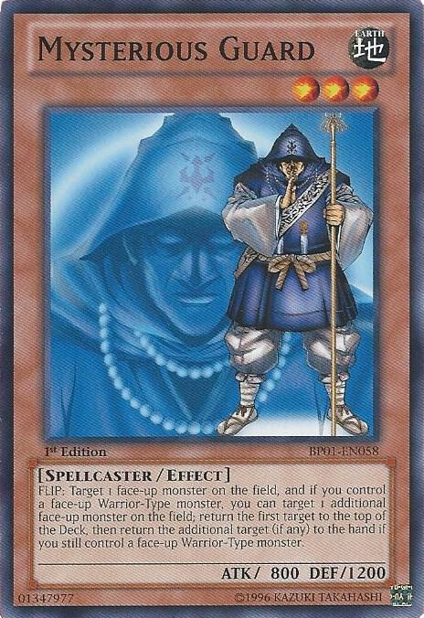 Mysterious Guard (Starfoil) BP01-EN058 card from Battle Pack: Epic Dawn