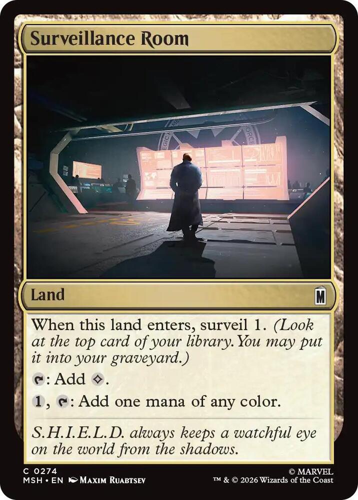Surveillance Room 274 card from Marvel Super Heroes