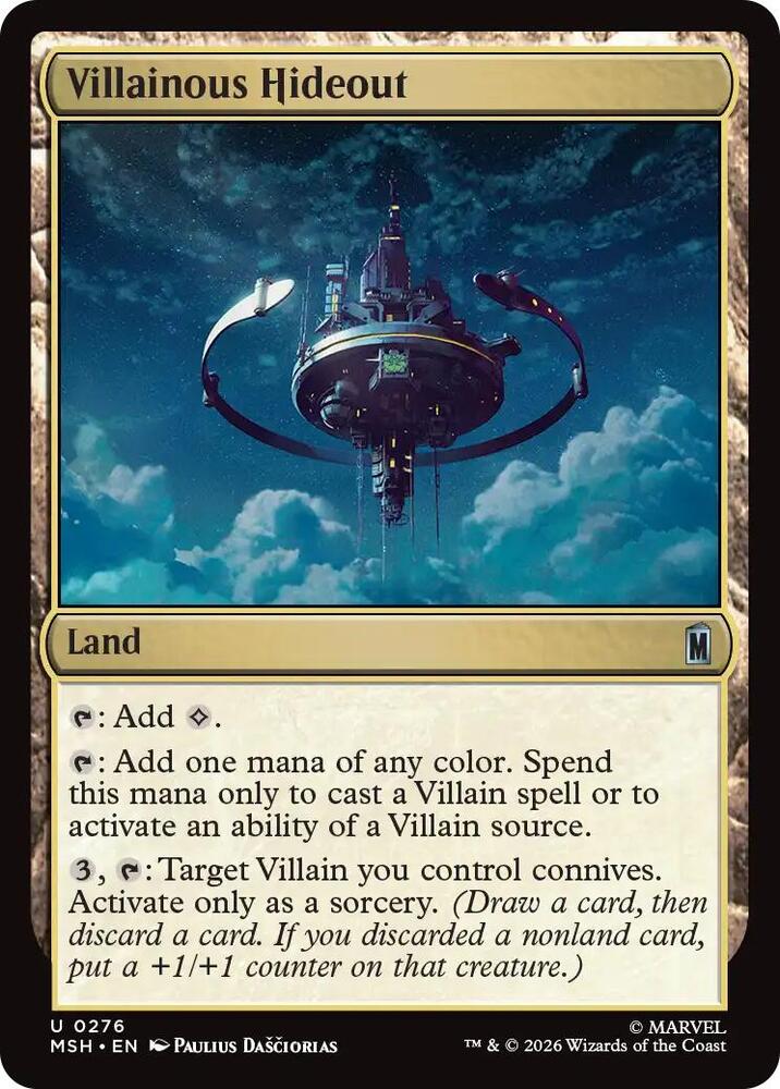 Villainous Hideout 276 card from Marvel Super Heroes