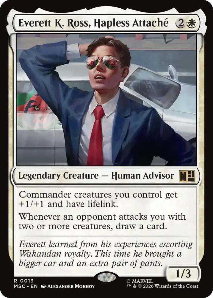 Everett K. Ross, Hapless Attache 13 card from Commander: Marvel Super Heroes
