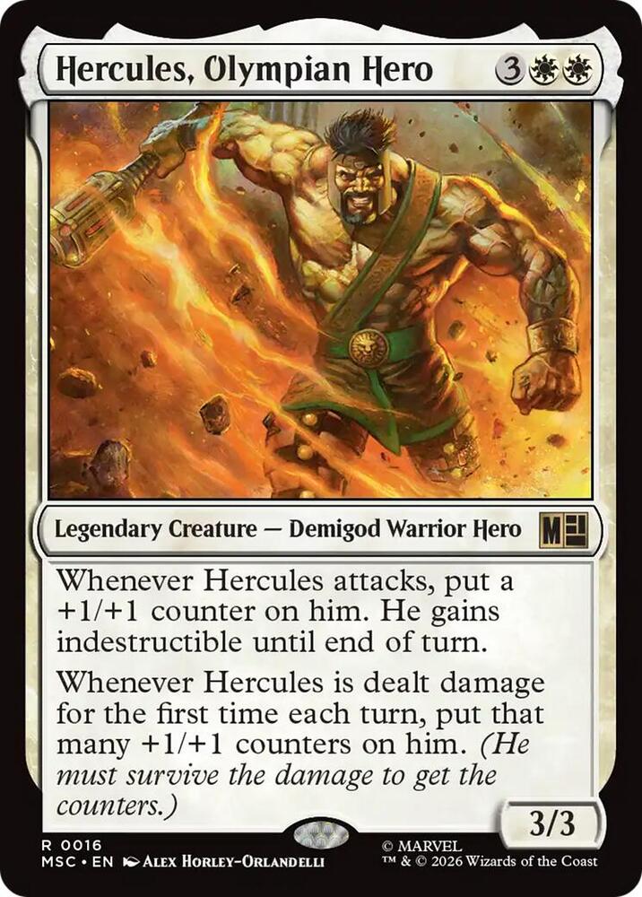 Hercules, Olympian Hero 16 card from Commander: Marvel Super Heroes