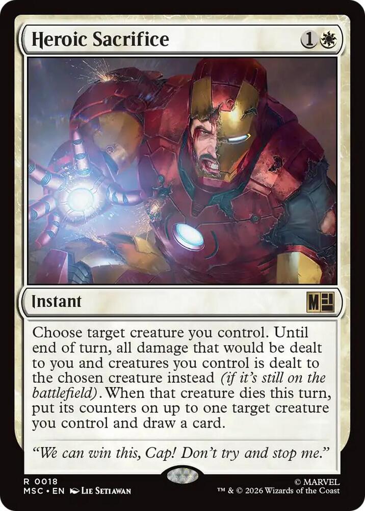 Heroic Sacrifice 18 card from Commander: Marvel Super Heroes