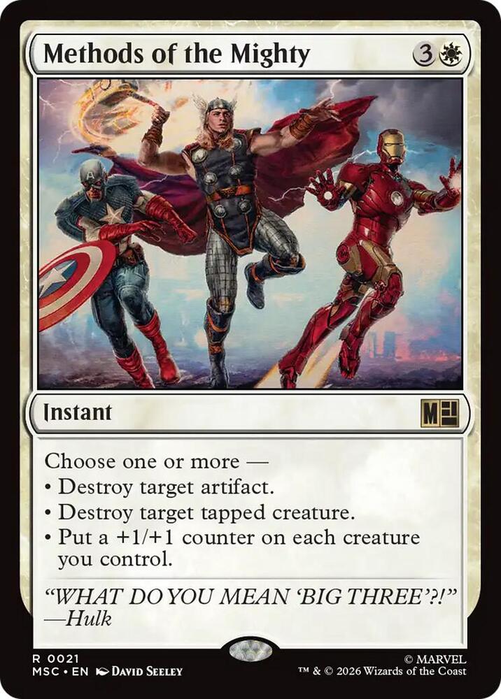 Methods of the Mighty 21 card from Commander: Marvel Super Heroes