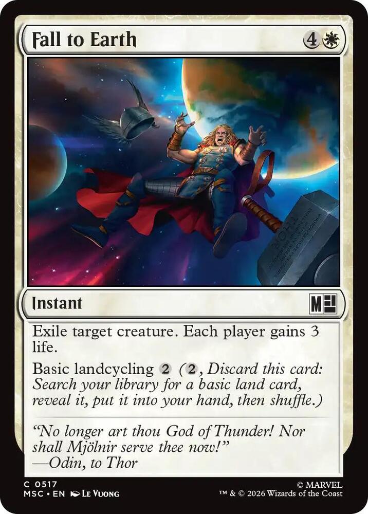 Fall to Earth 517 card from Commander: Marvel Super Heroes