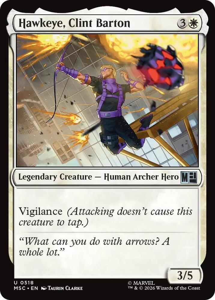 Hawkeye, Clint Barton 518 card from Commander: Marvel Super Heroes