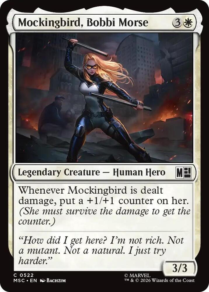 Mockingbird, Bobbi Morse 522 card from Commander: Marvel Super Heroes