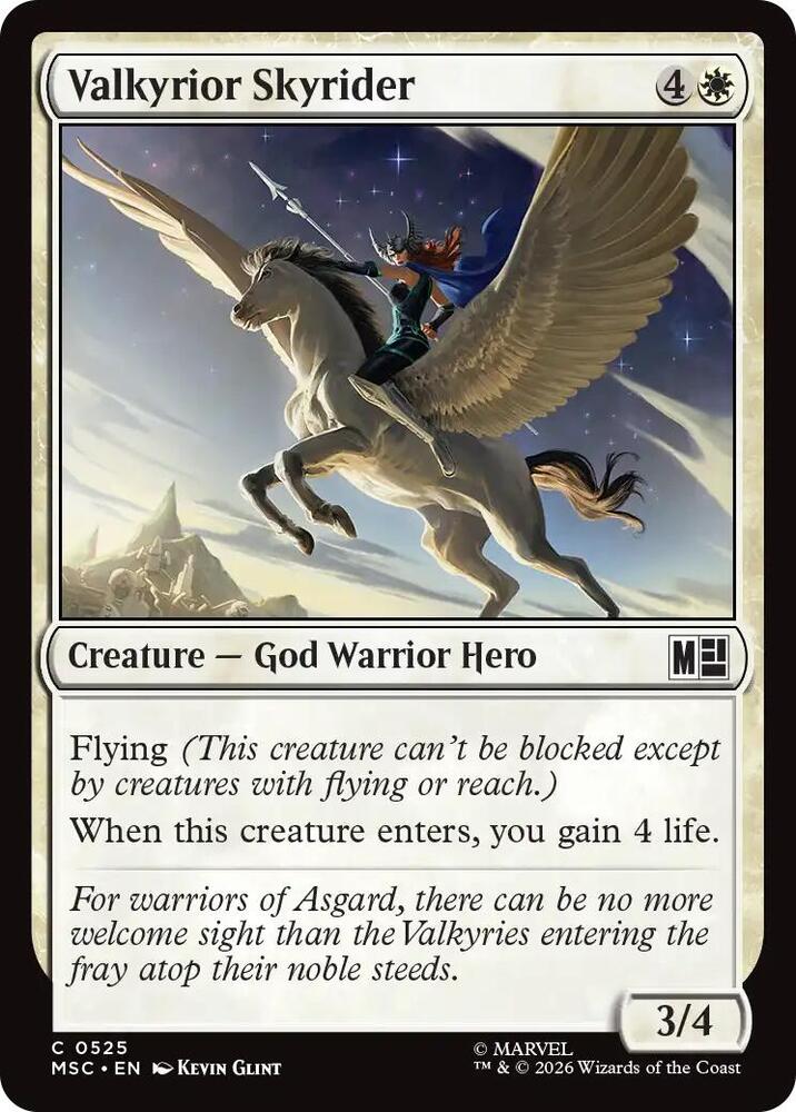 Valkyrior Skyrider 525 card from Commander: Marvel Super Heroes
