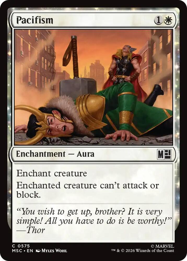 Pacifism 575 card from Commander: Marvel Super Heroes