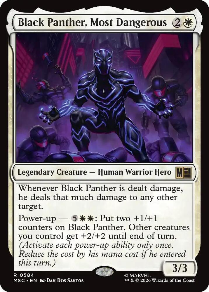Black Panther, Most Dangerous 584 card from Commander: Marvel Super Heroes