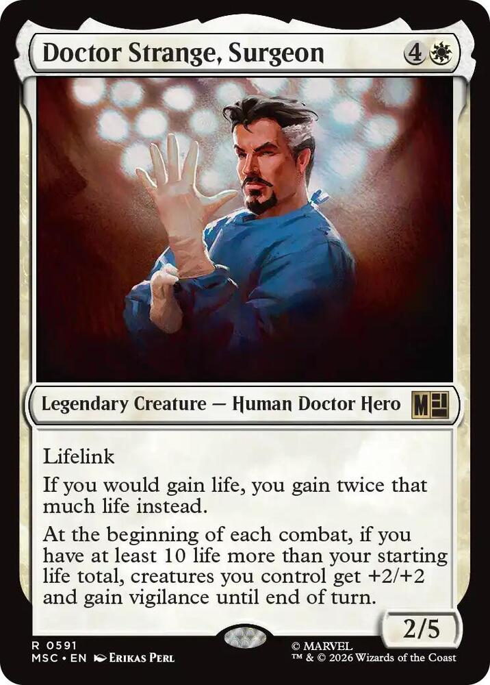 Doctor Strange, Surgeon 591 card from Commander: Marvel Super Heroes
