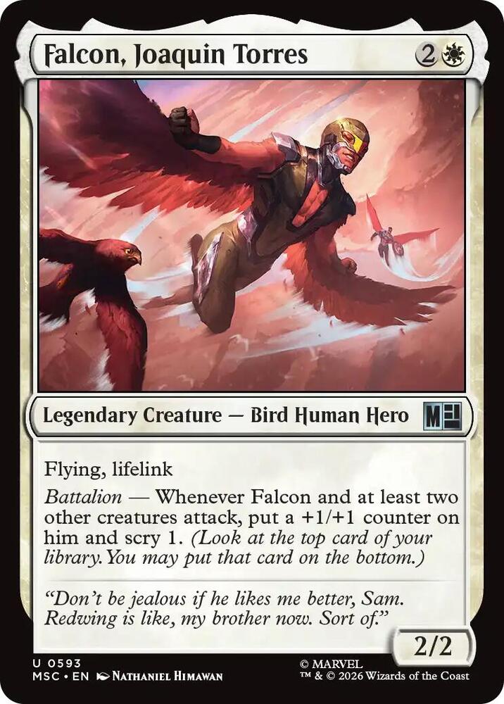 Falcon, Joaquin Torres 593 card from Commander: Marvel Super Heroes