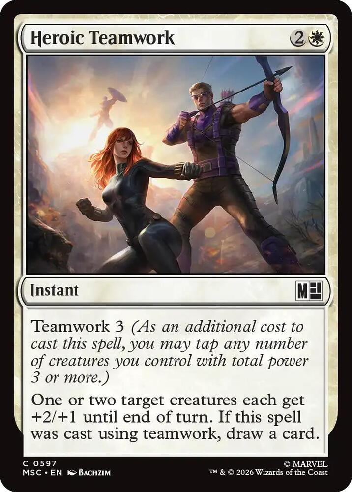 Heroic Teamwork 597 card from Commander: Marvel Super Heroes