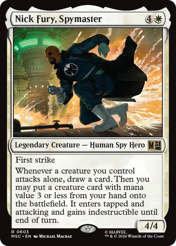 Nick Fury, Spymaster 603 card from Commander: Marvel Super Heroes