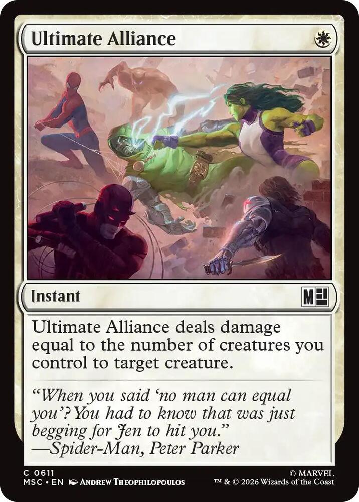 Ultimate Alliance 611 card from Commander: Marvel Super Heroes