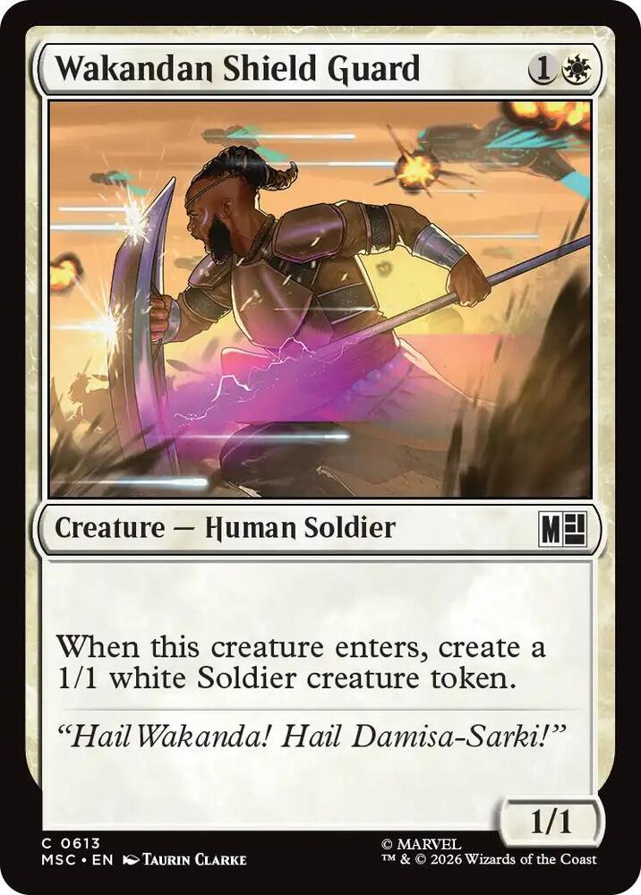 Wakandan Shield Guard 613 card from Commander: Marvel Super Heroes