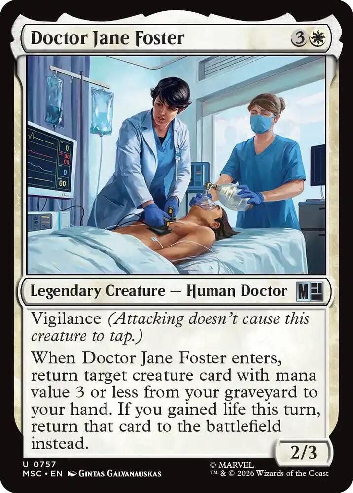Doctor Jane Foster 757 card from Commander: Marvel Super Heroes