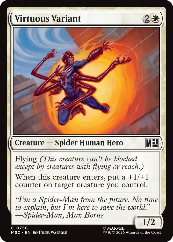 Virtuous Variant 758 card from Commander: Marvel Super Heroes