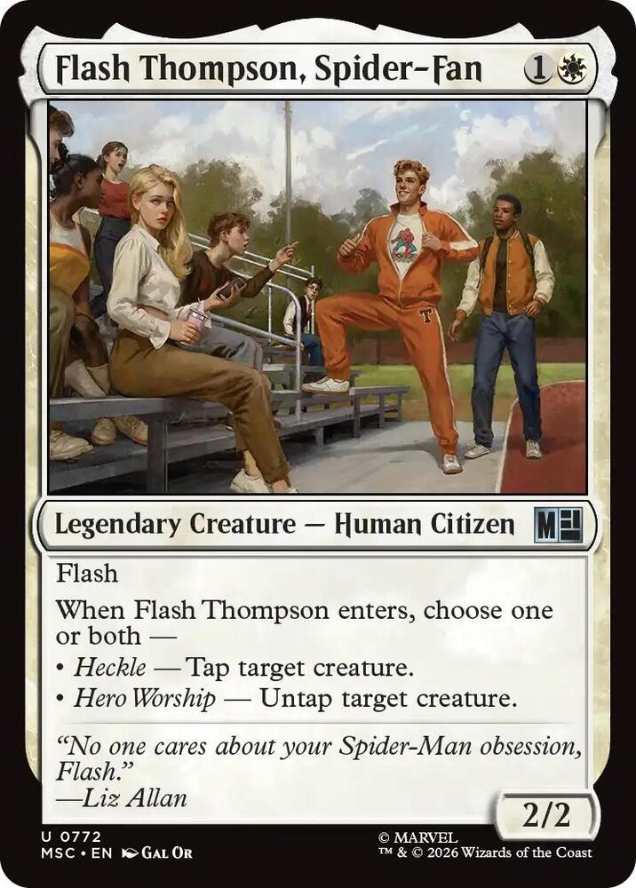 Flash Thompson, Spider-Fan 772 card from Commander: Marvel Super Heroes