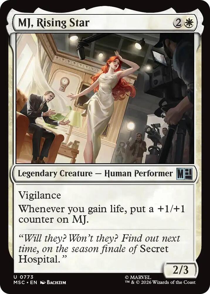 MJ, Rising Star 773 card from Commander: Marvel Super Heroes