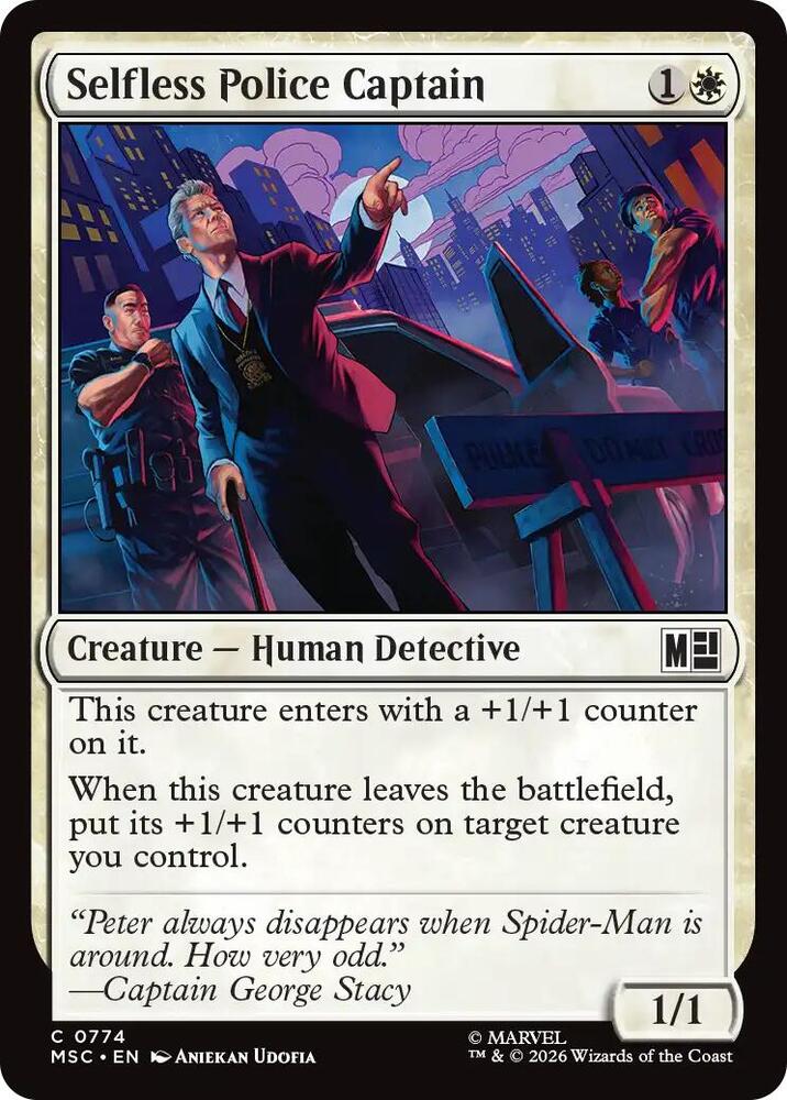Selfless Police Captain 774 card from Commander: Marvel Super Heroes