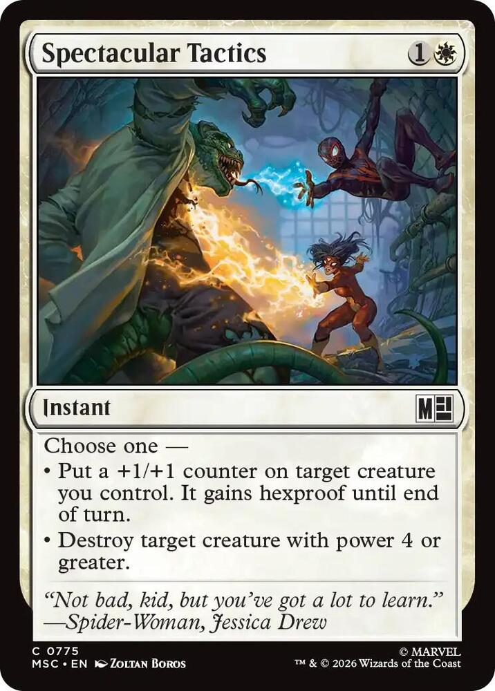 Spectacular Tactics 775 card from Commander: Marvel Super Heroes