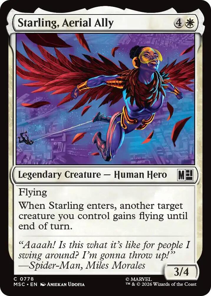 Starling, Aerial Ally 778 card from Commander: Marvel Super Heroes