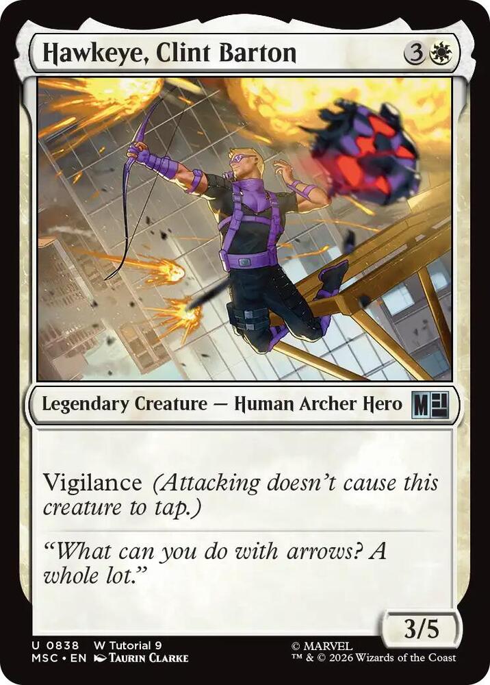 Hawkeye, Clint Barton 838 card from Commander: Marvel Super Heroes