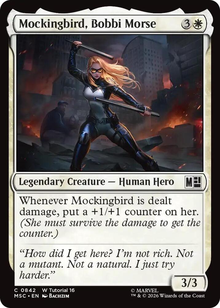 Mockingbird, Bobbi Morse 842 card from Commander: Marvel Super Heroes
