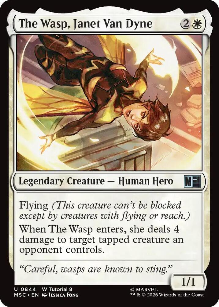 The Wasp, Janet Van Dyne 844 card from Commander: Marvel Super Heroes