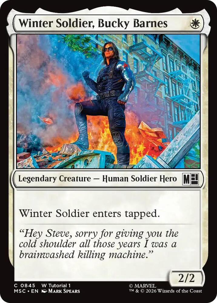 Winter Soldier, Bucky Barnes 845 card from Commander: Marvel Super Heroes