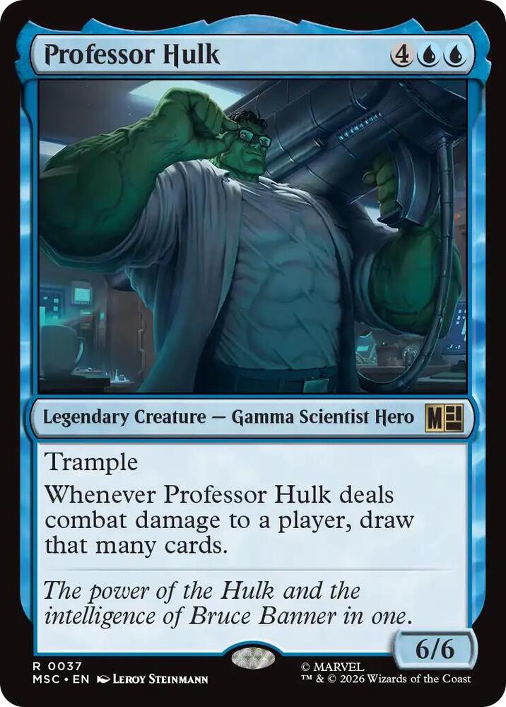 Professor Hulk 37 card from Commander: Marvel Super Heroes