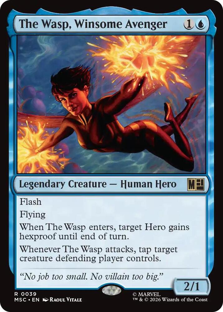 The Wasp, Winsome Avenger 39 card from Commander: Marvel Super Heroes