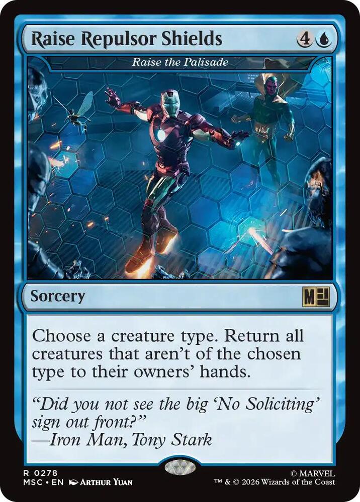Raise Repulsor Shields - Raise the Palisade 278 card from Commander: Marvel Super Heroes