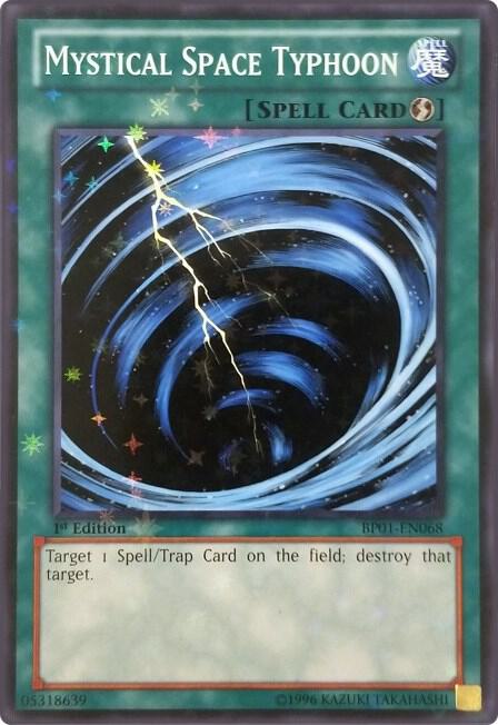 Mystical Space Typhoon (Starfoil) BP01-EN068 card from Battle Pack: Epic Dawn
