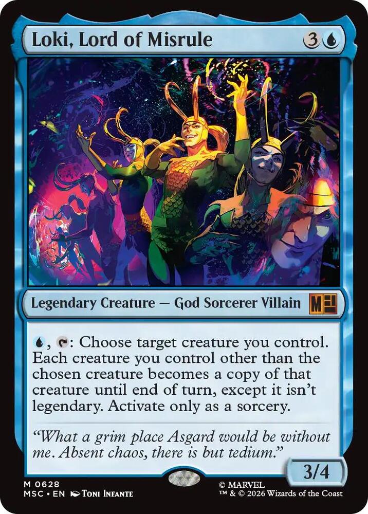 Loki, Lord of Misrule 628 card from Commander: Marvel Super Heroes