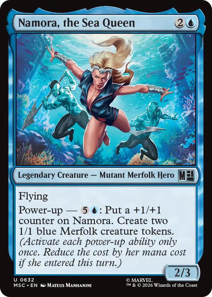 Namora, the Sea Queen 632 card from Commander: Marvel Super Heroes