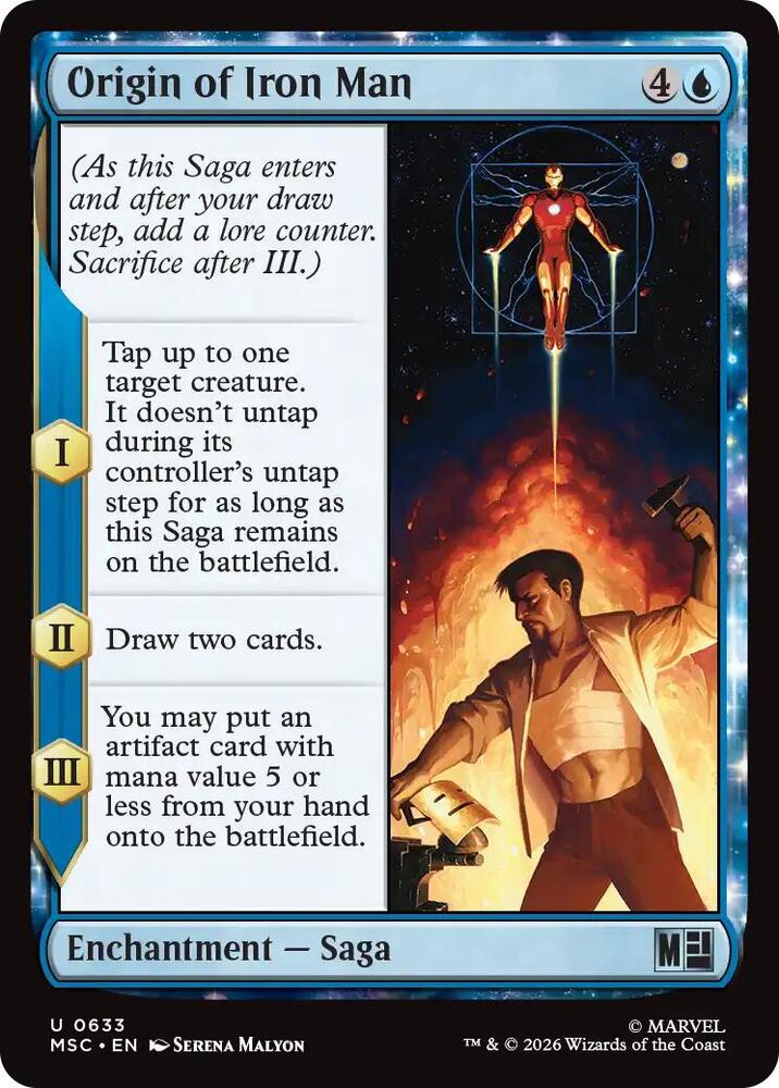 Origin of Iron Man 633 card from Commander: Marvel Super Heroes